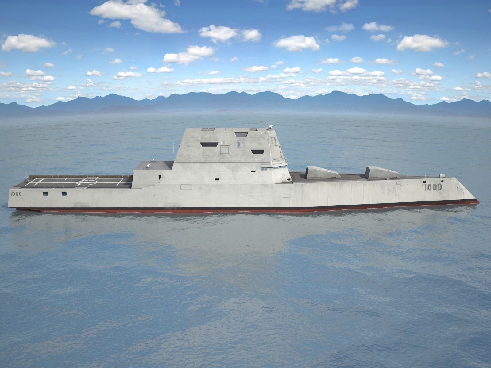 USS Zumwalt DDG-1000 3D model_7