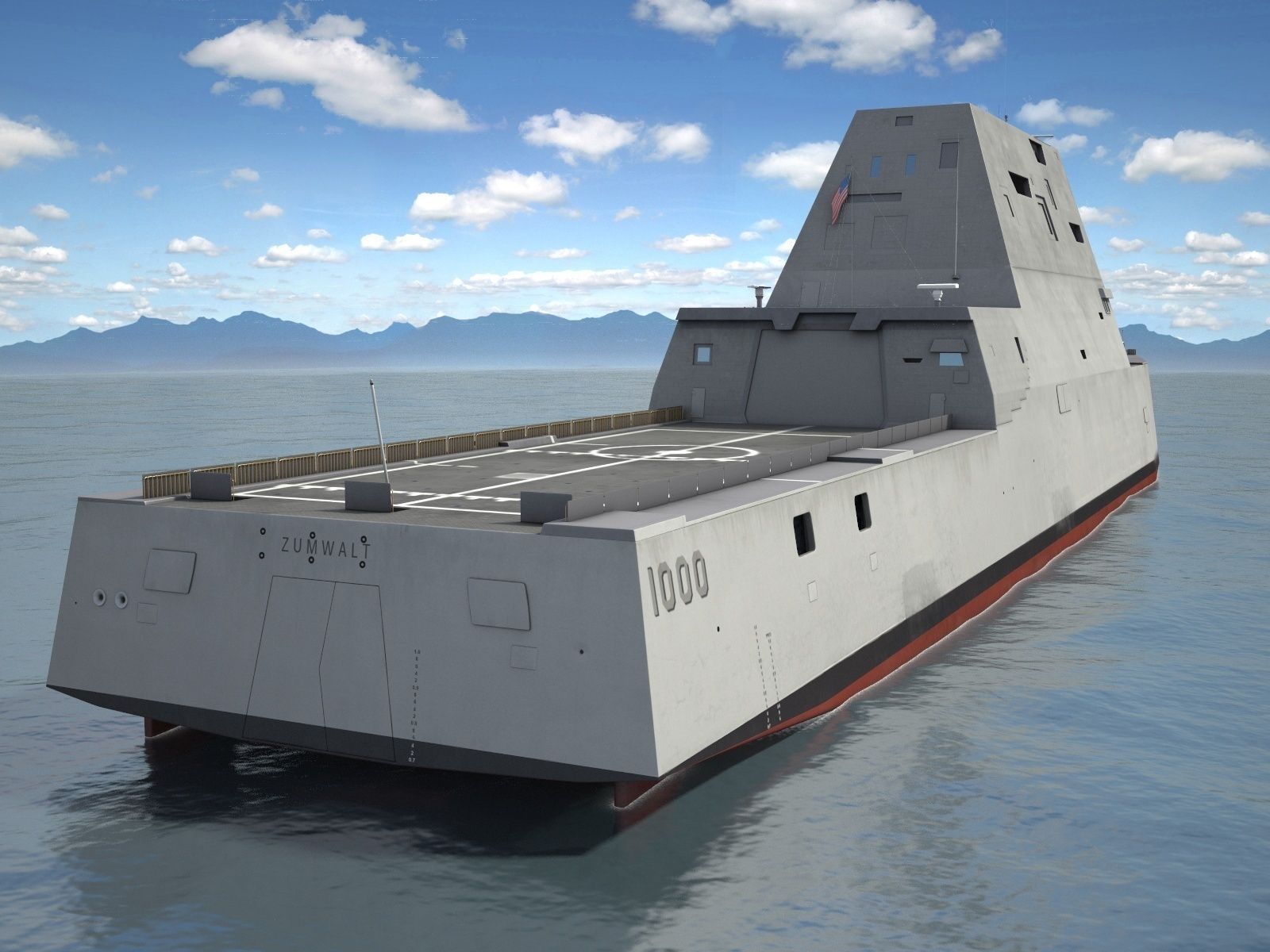 USS Zumwalt DDG-1000 3D model_2