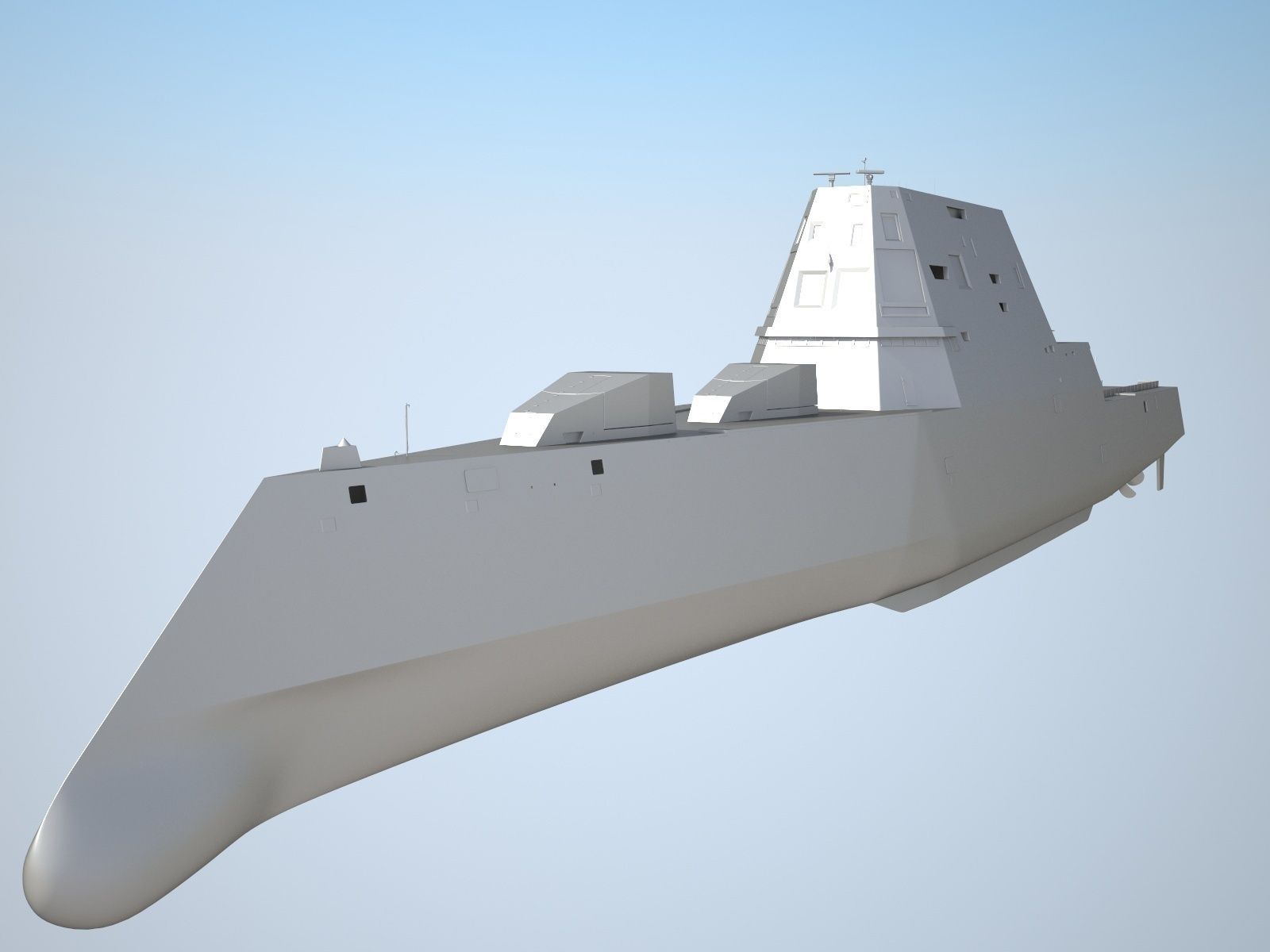 USS Zumwalt DDG-1000 3D model_12