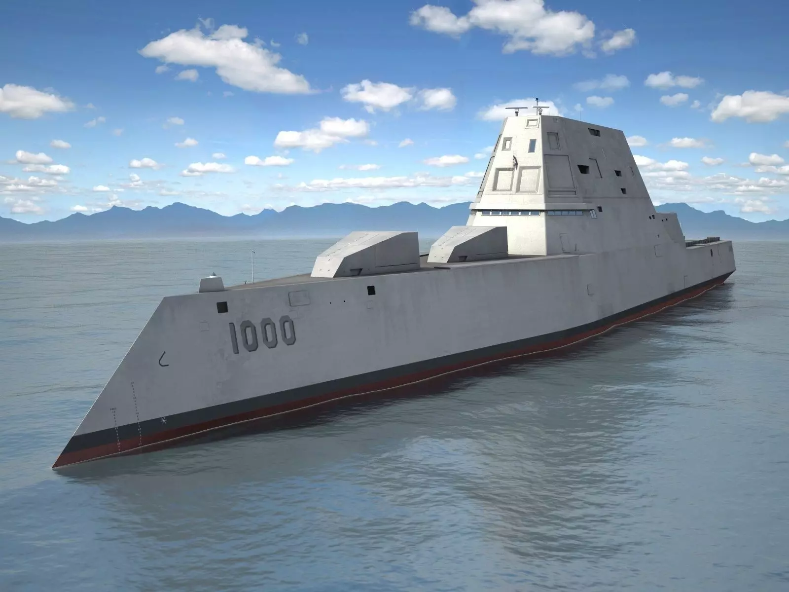 USS Zumwalt DDG-1000 3D model_0