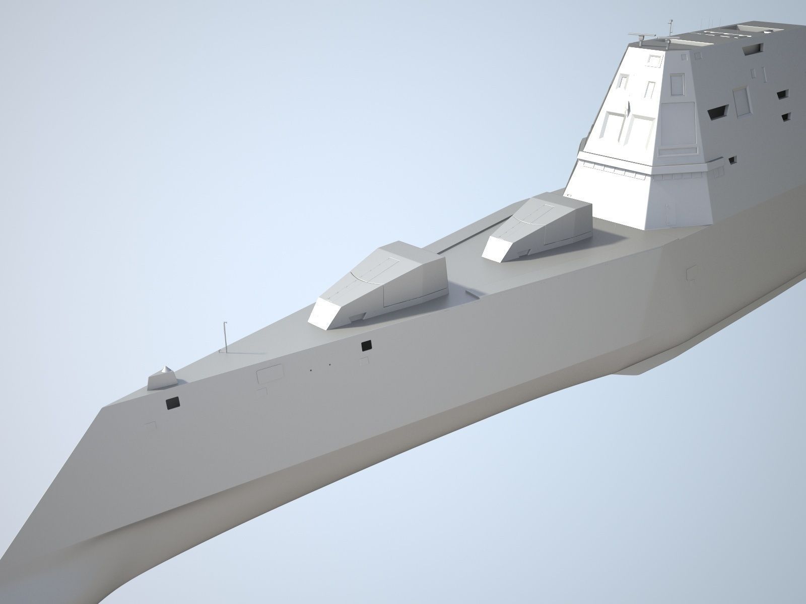 USS Zumwalt DDG-1000 3D model_14