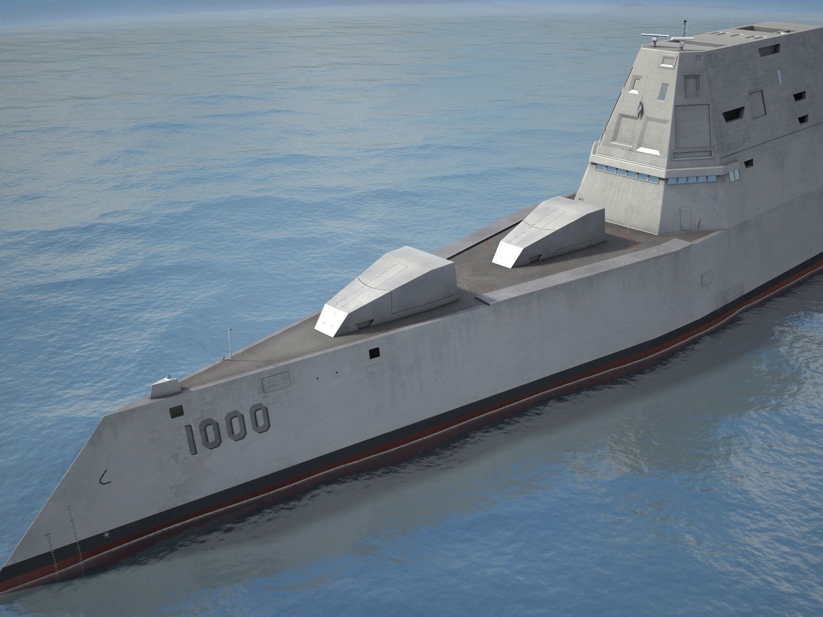USS Zumwalt DDG-1000 3D model_3
