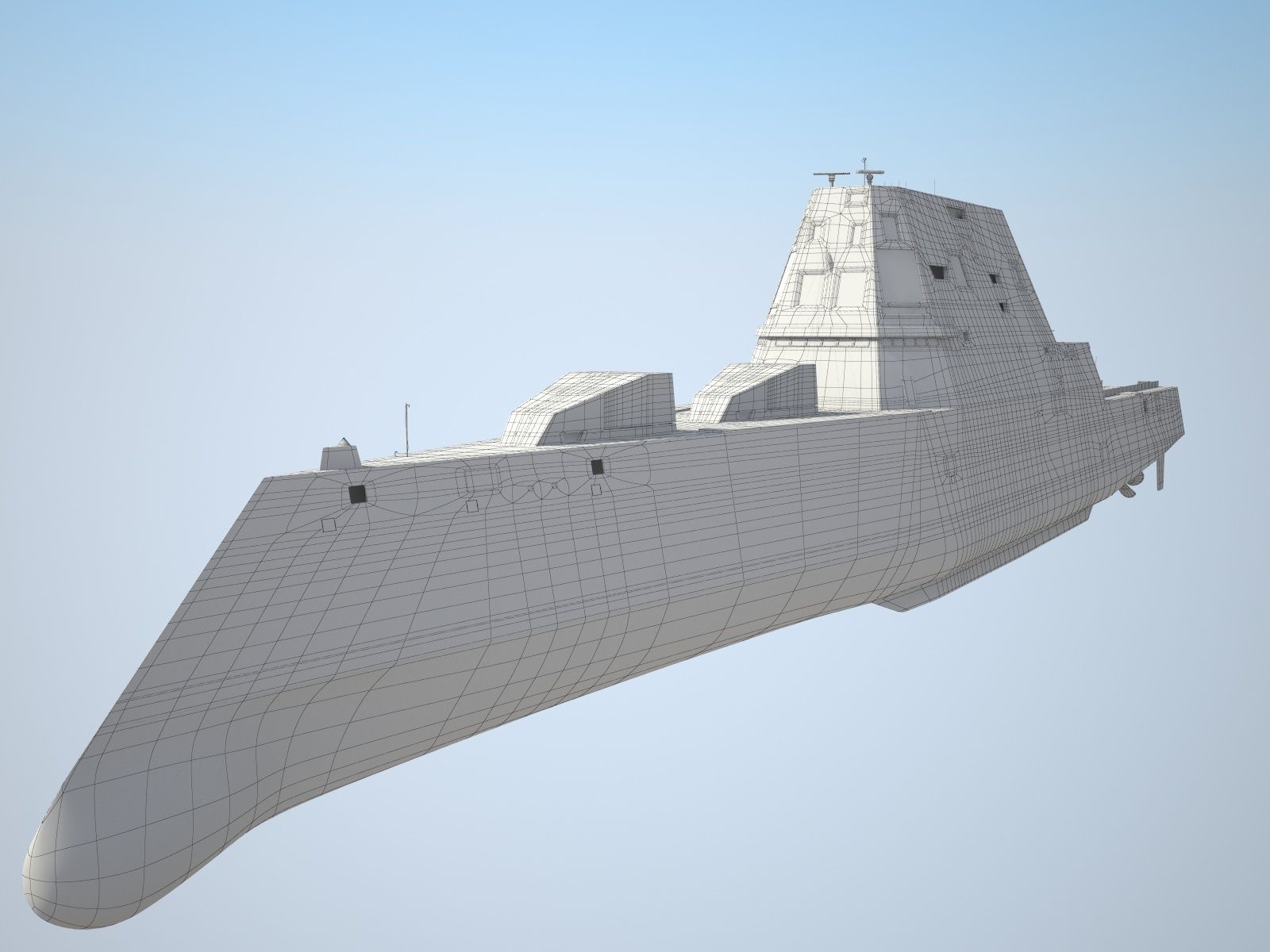 USS Zumwalt DDG-1000 3D model_17