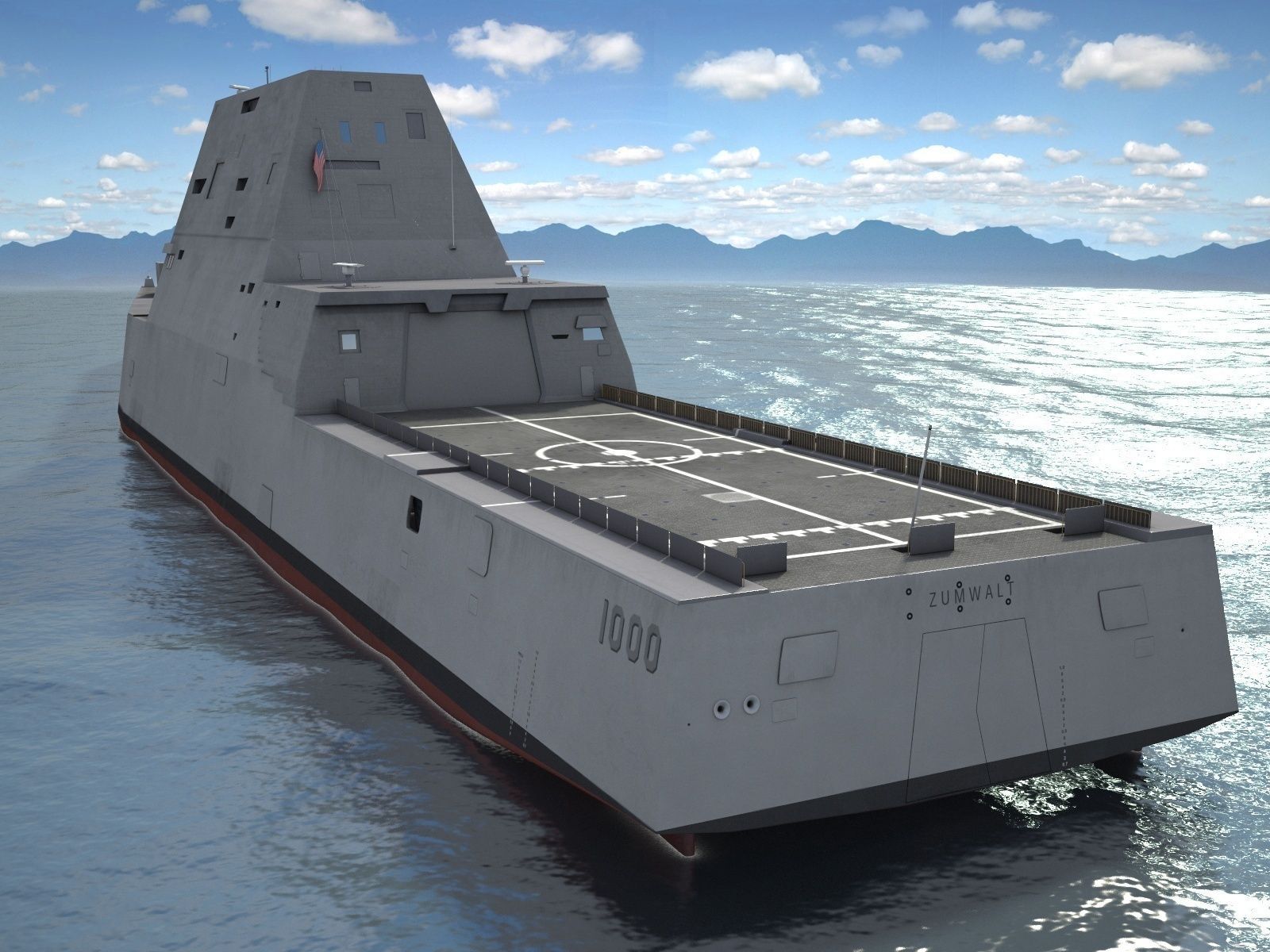 USS Zumwalt DDG-1000 3D model_10