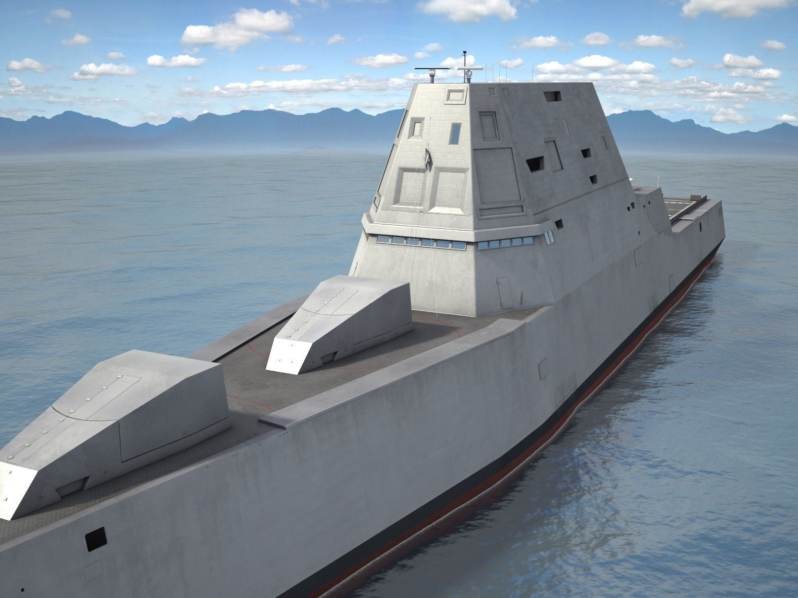 USS Zumwalt DDG-1000 3D model_8