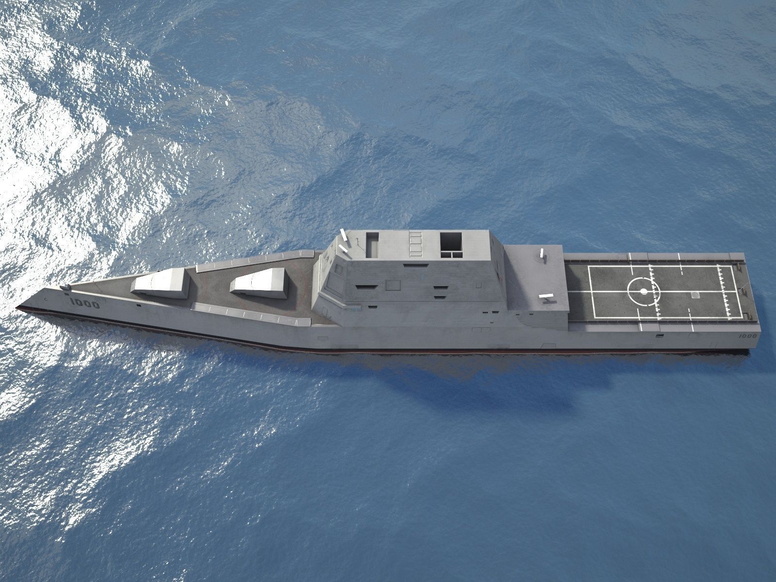 USS Zumwalt DDG-1000 3D model_11
