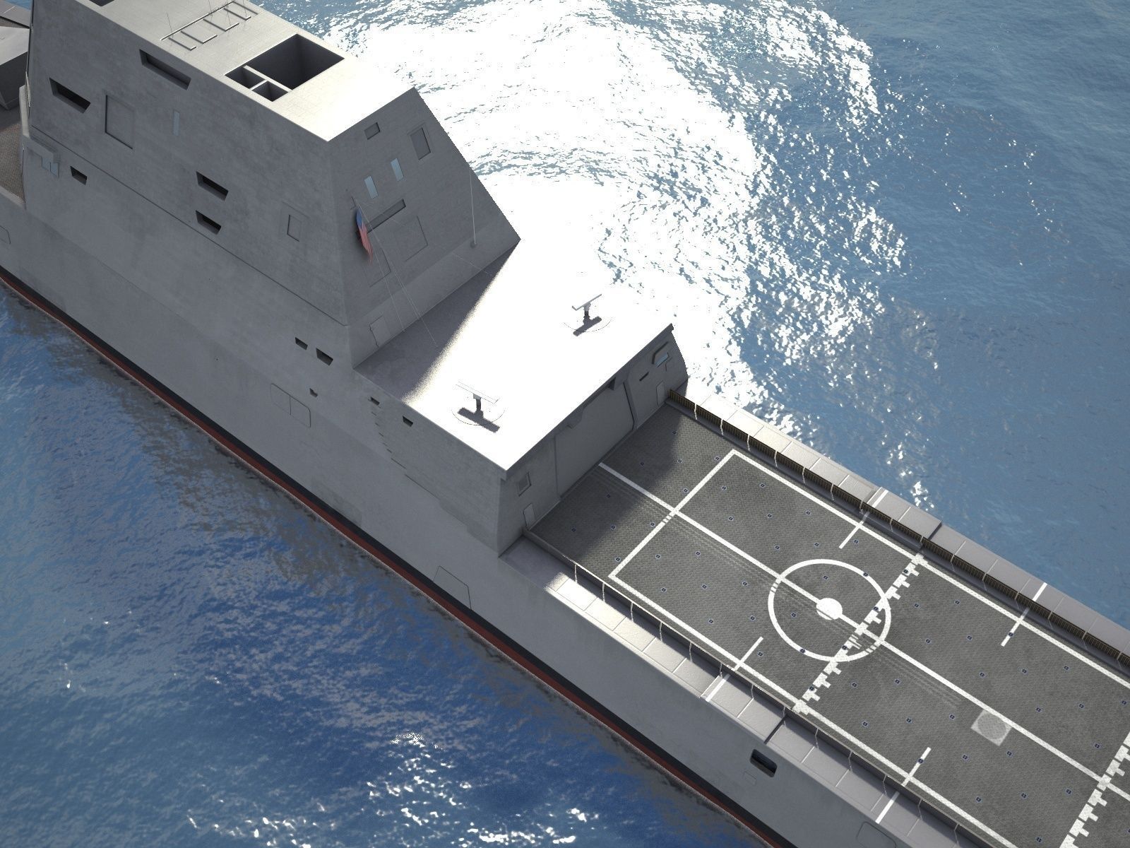 USS Zumwalt DDG-1000 3D model_9