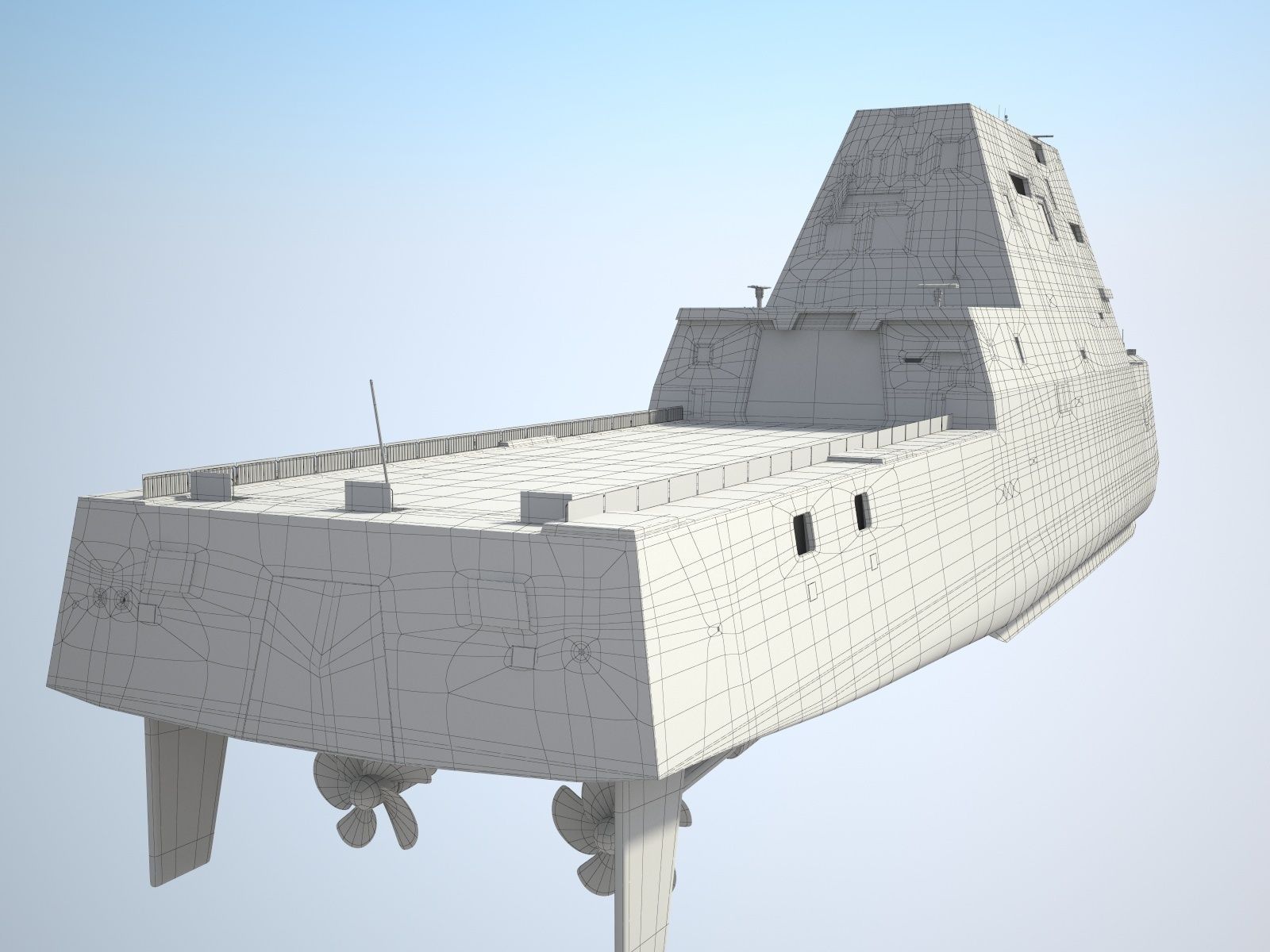 USS Zumwalt DDG-1000 3D model_20