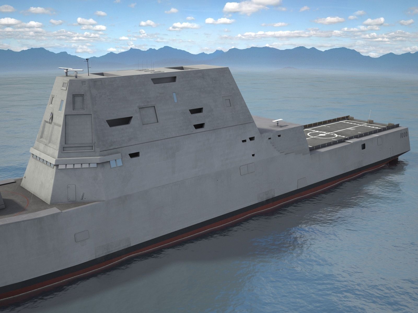 USS Zumwalt DDG-1000 3D model_6