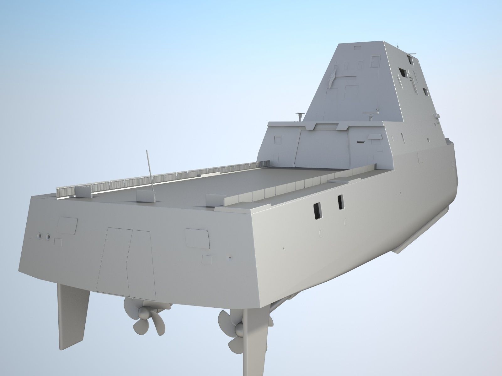 USS Zumwalt DDG-1000 3D model_16