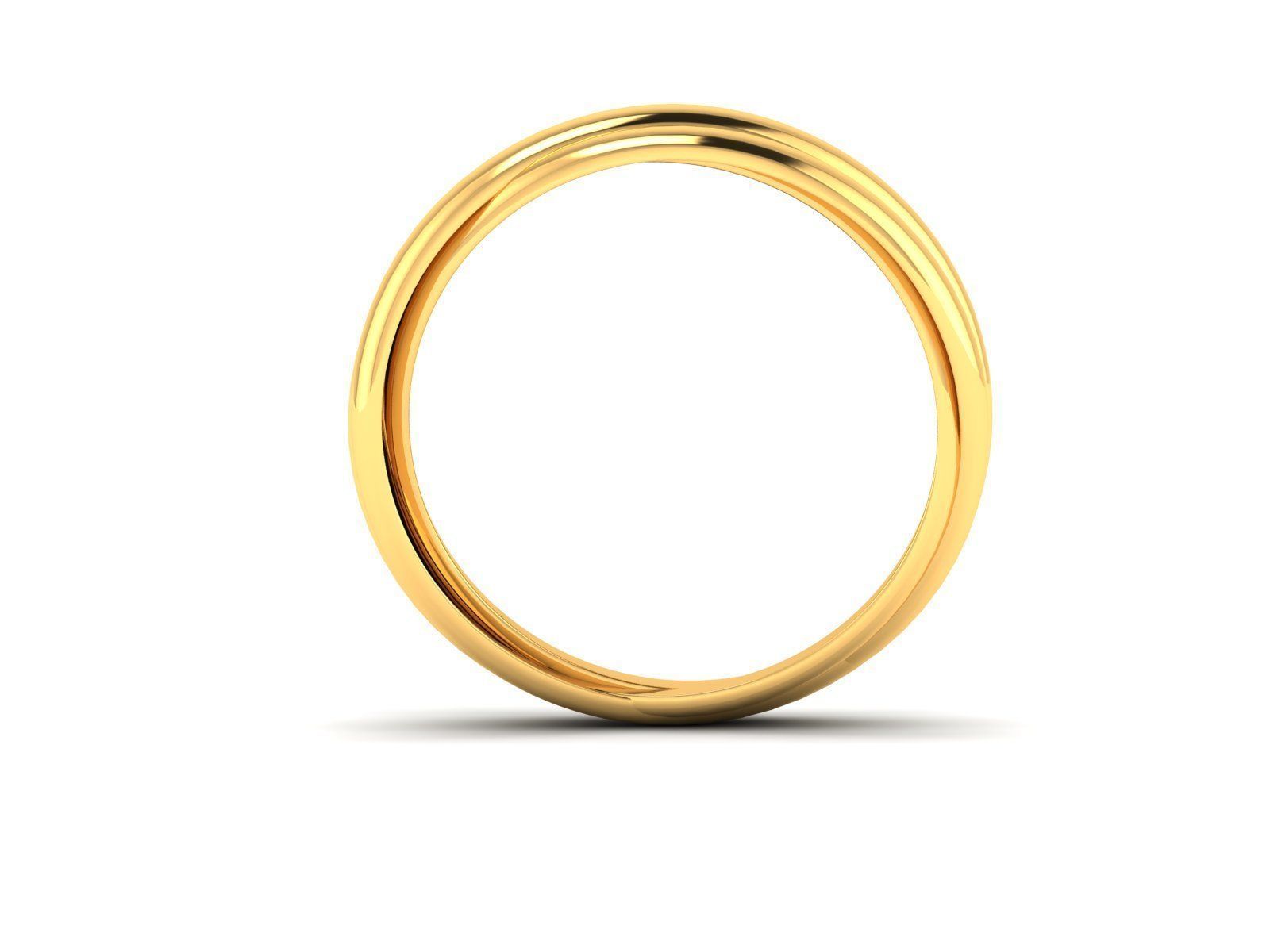 Ring-6658 gold wedding band 3D print model_2