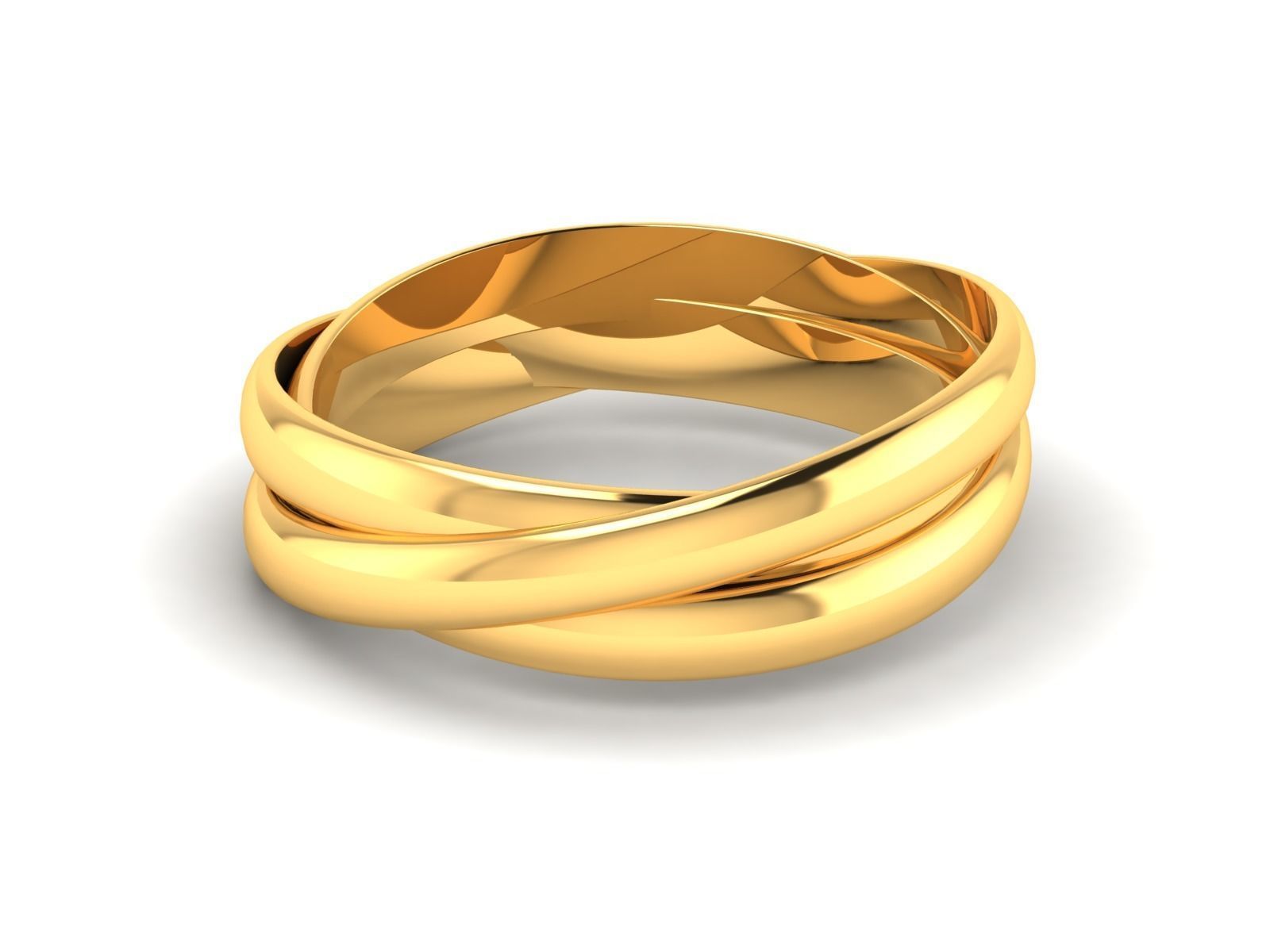 Ring-6658 gold wedding band 3D print model_7