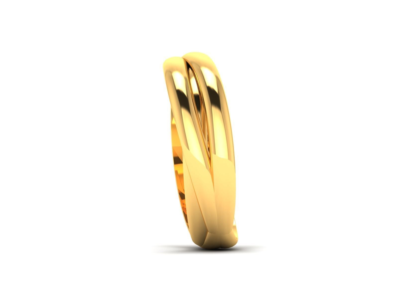 Ring-6658 gold wedding band 3D print model_5