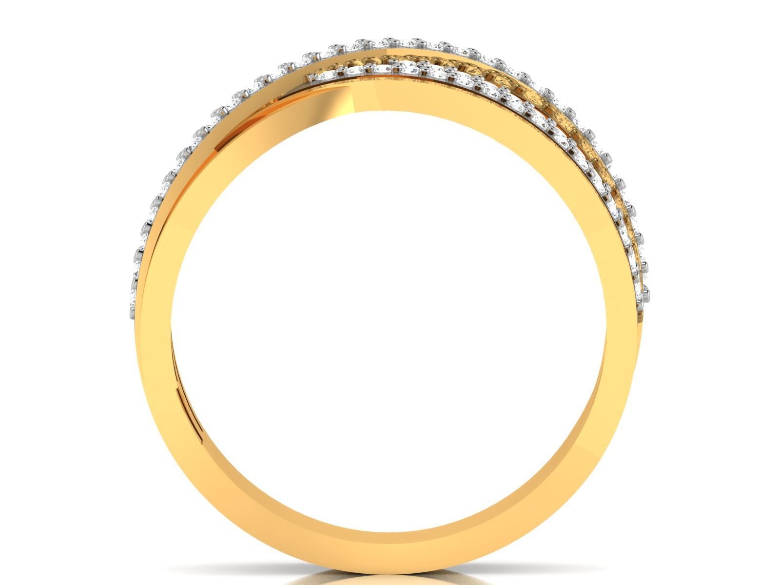 Ring-6563 gold diamond ring 3D print model_3
