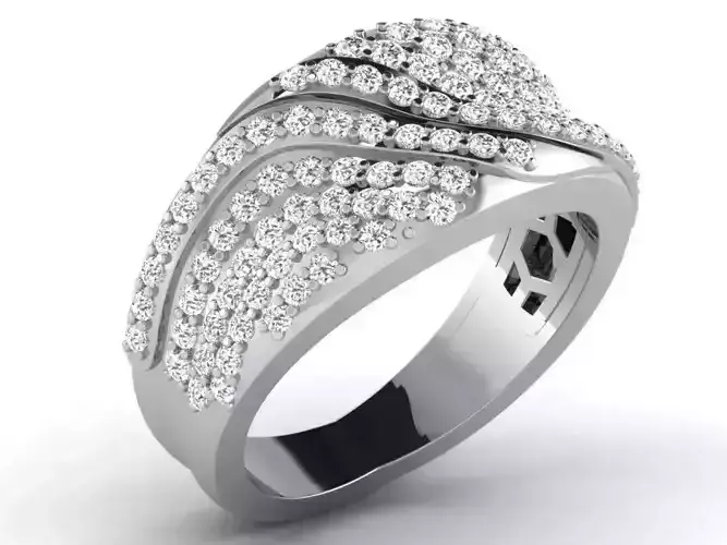 Ring-6561 elegant diamond ring gold