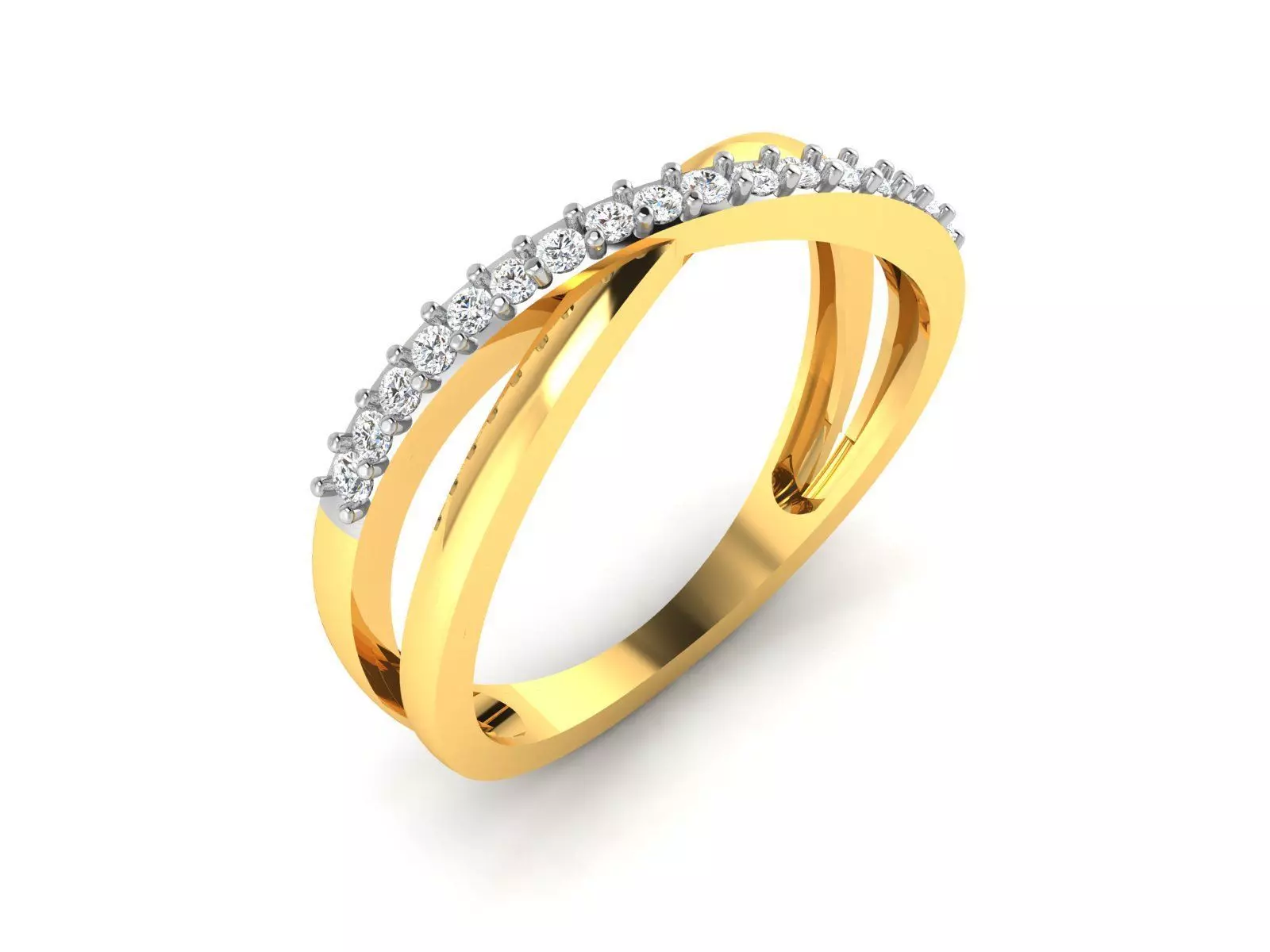 Ring-6550 diamond ring gold 3D print model_0
