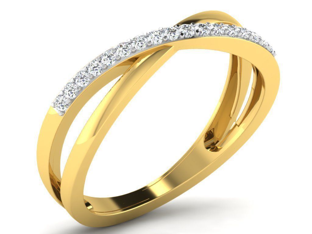 Ring-6550 diamond ring gold 3D print model_9