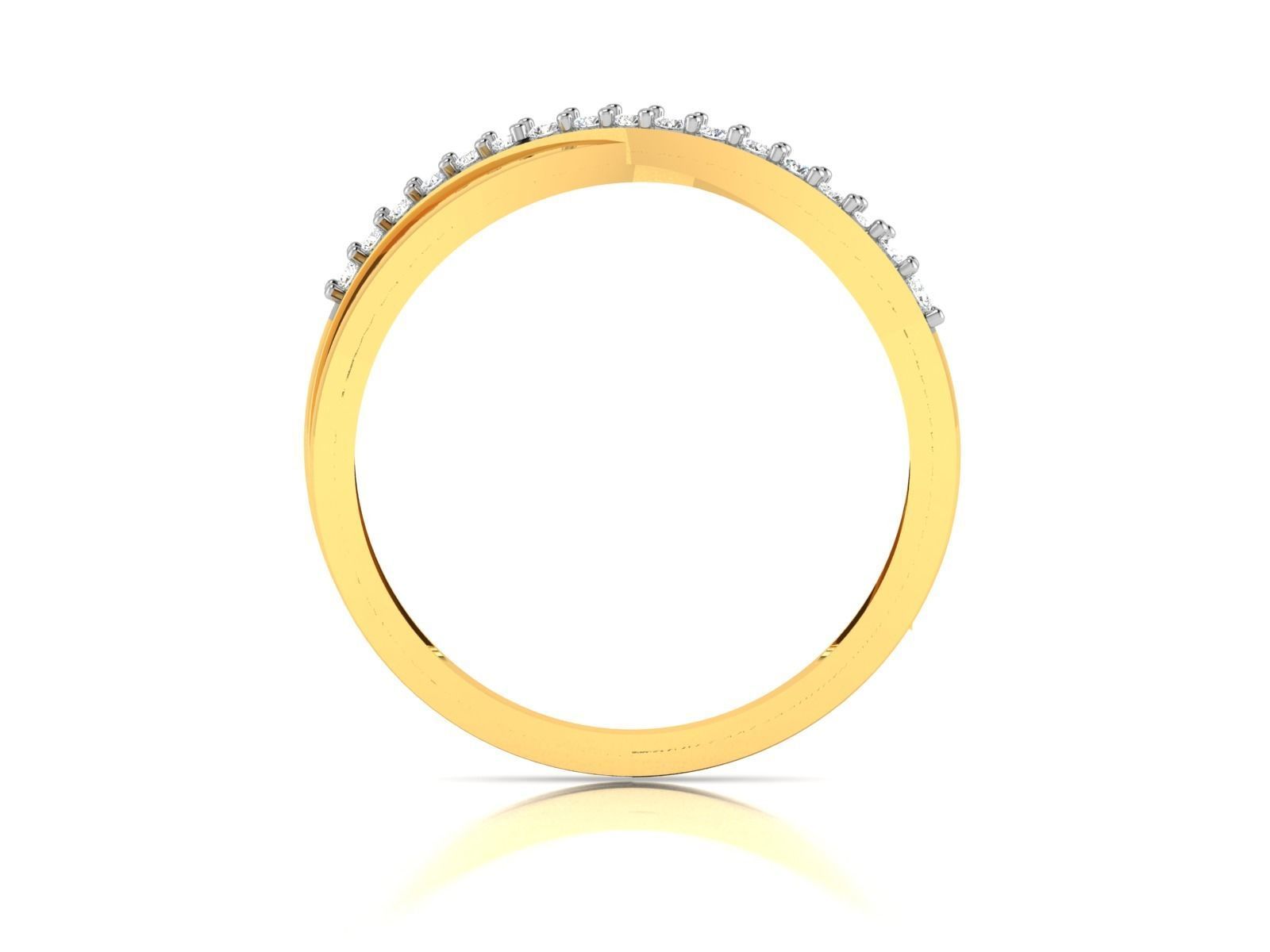 Ring-6550 diamond ring gold 3D print model_3