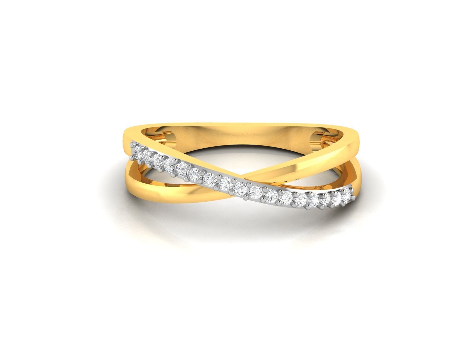 Ring-6550 diamond ring gold 3D print model_8