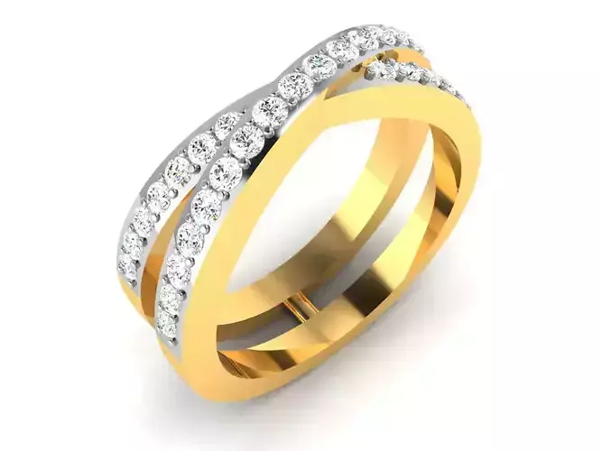 Ring-6512 diamond wedding band gold