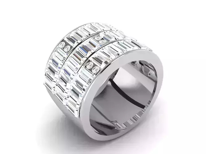 Ring-6496 gold wedding ring with diamonds