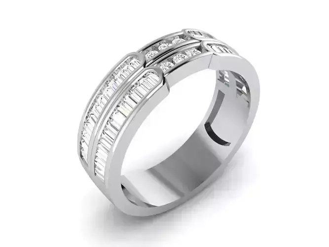 Ring-6494 baguette diamond wedding band
