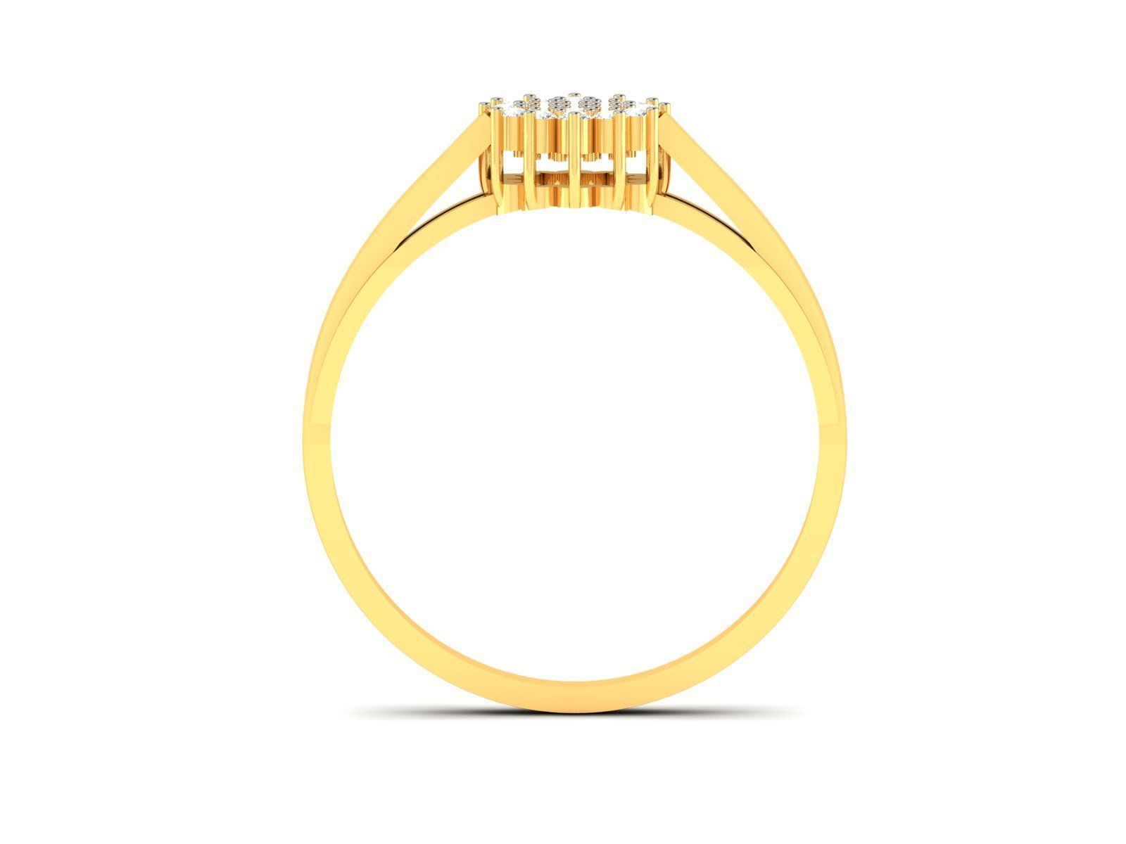Ring-6487 engagement ring with diamonds 3D print model_3