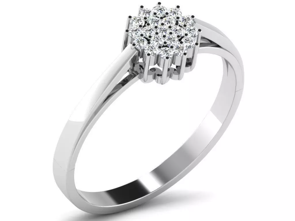 Ring-6487 engagement ring with diamonds 3D print model_0