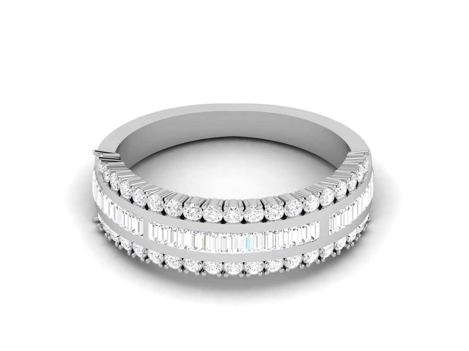 Ring-6474 diamond eternity ring in gold 3D print model_7