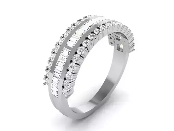 Ring-6474 diamond eternity ring in gold 3D print model
