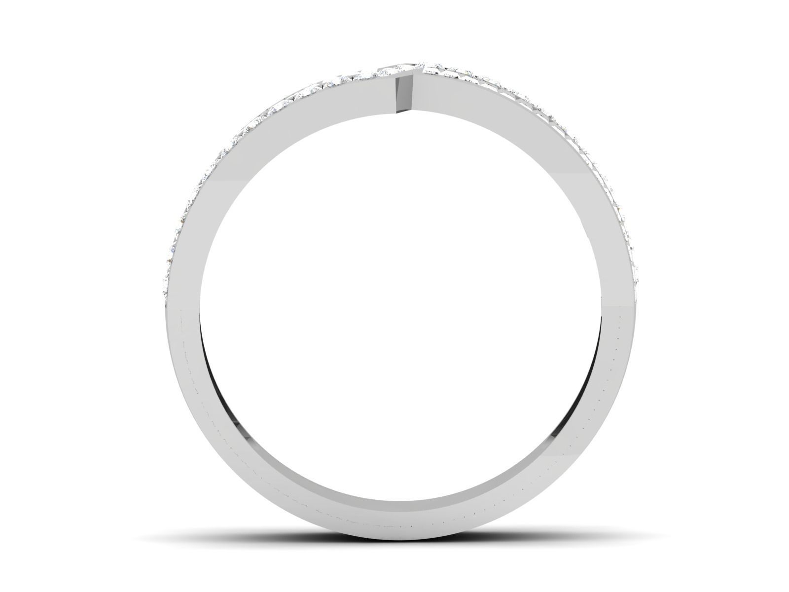 Ring-6472 diamond wedding band gold 3D print model_3