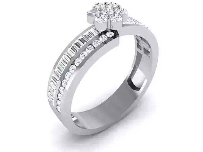 Ring-6471 diamond engagement ring gold