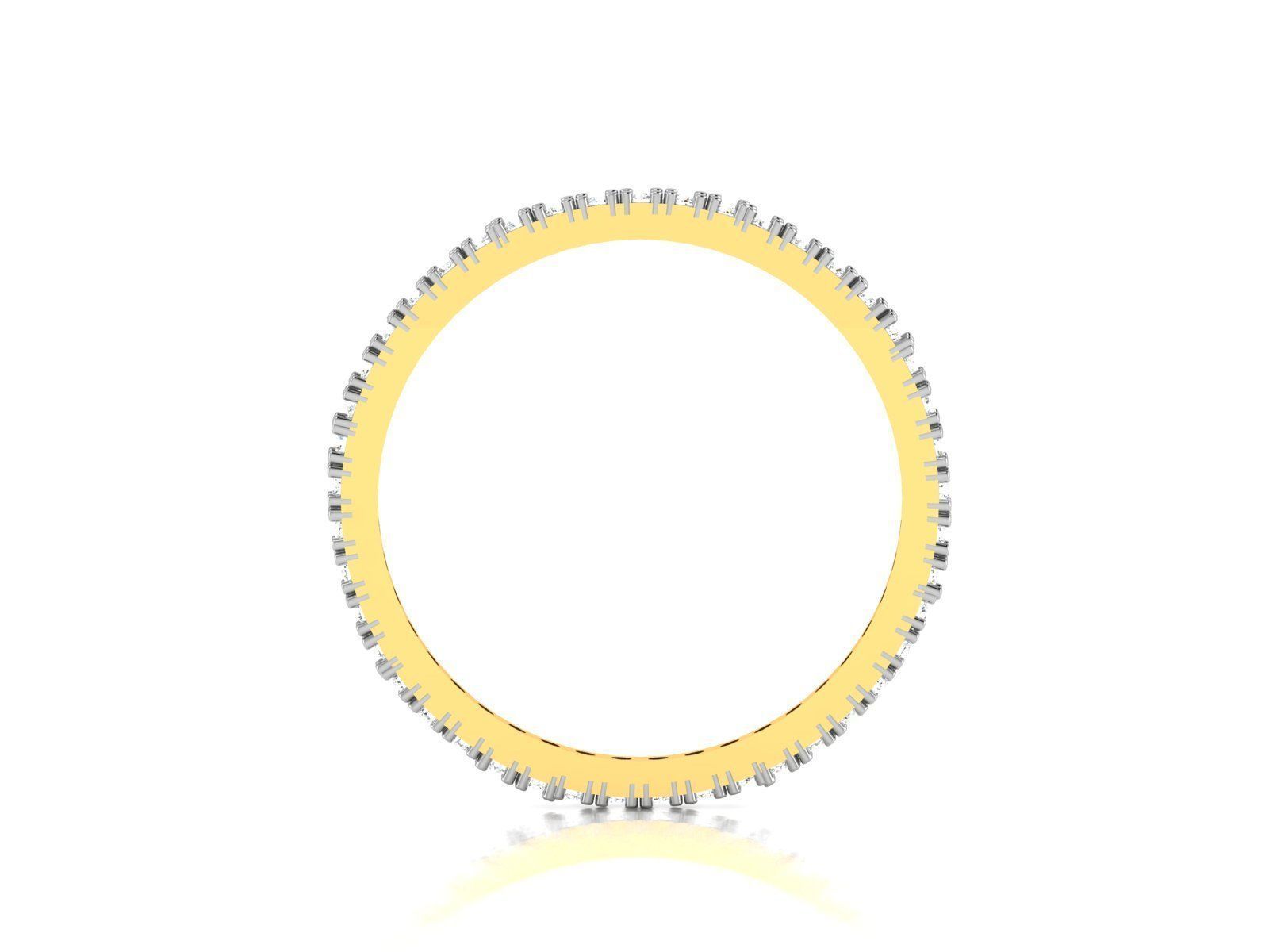 Ring-6420 diamond eternity band gold 3D print model_3