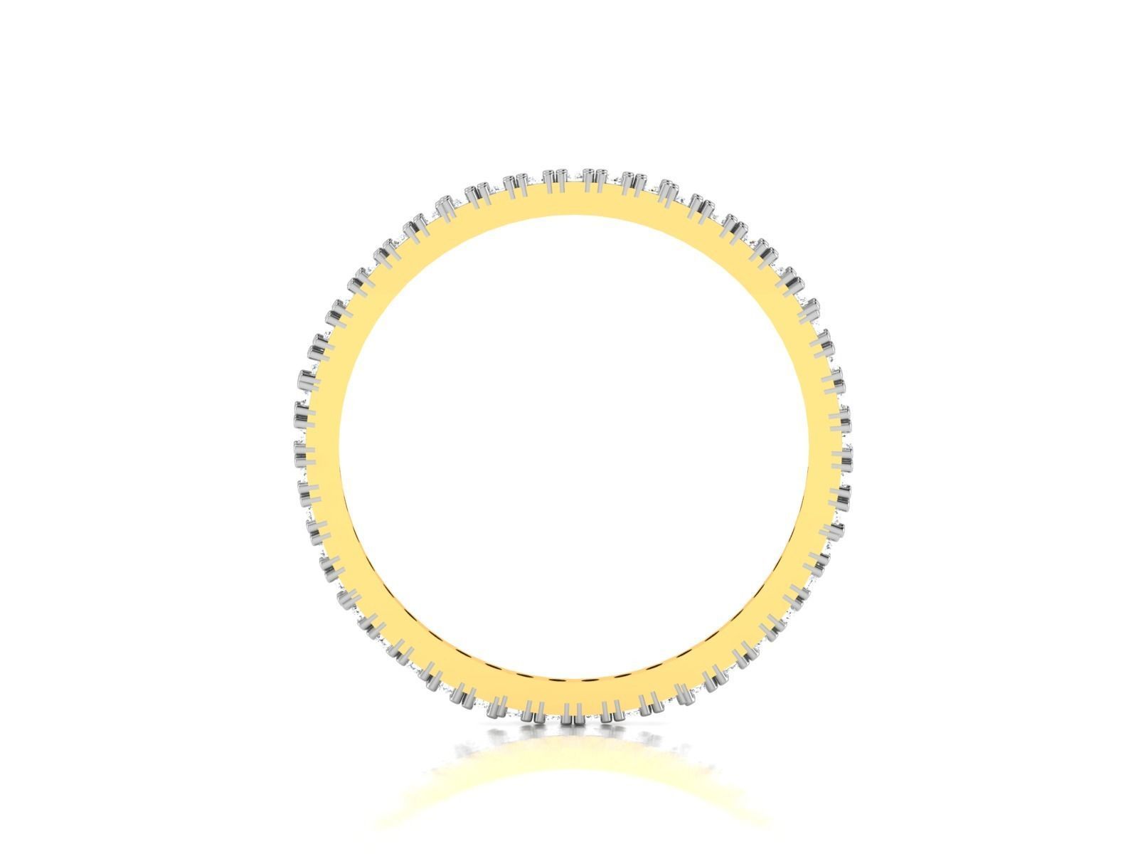 Ring-6420 diamond eternity band gold 3D print model_4