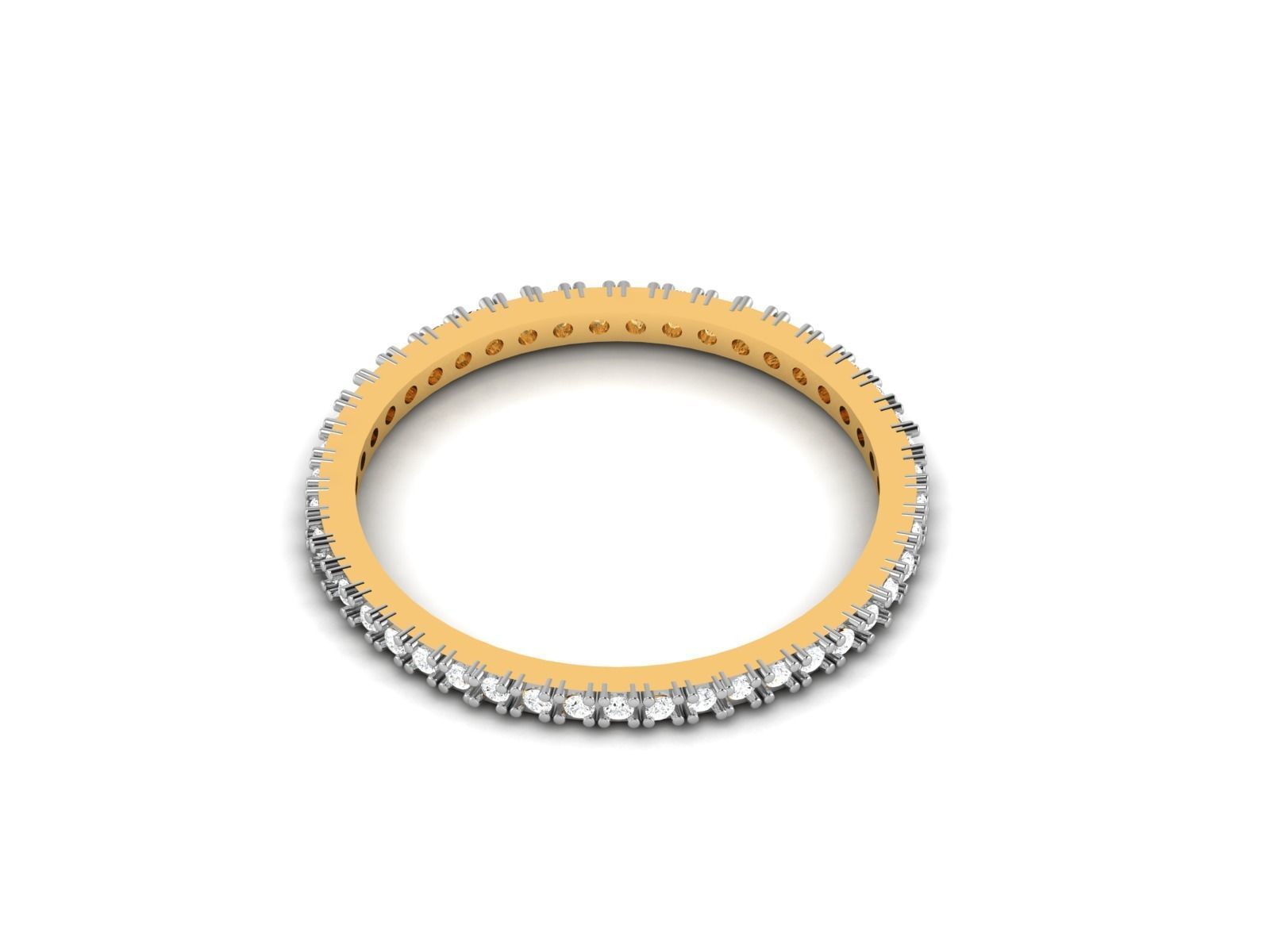 Ring-6420 diamond eternity band gold 3D print model_8