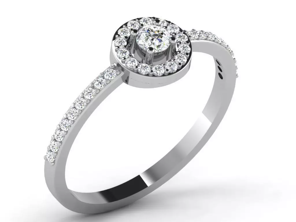 Ring-6419 ruby and diamond ring 3D print model_0