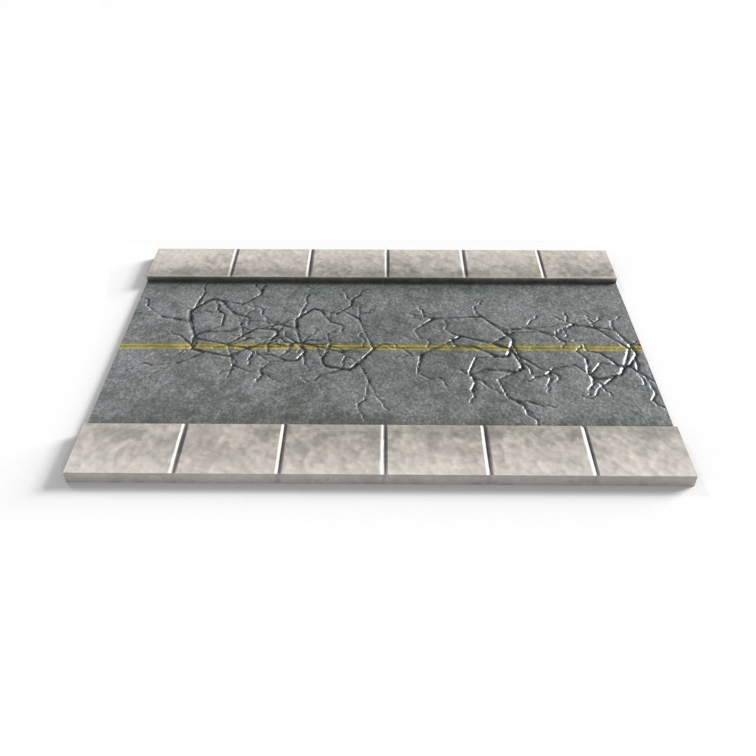 Road Pack Low-poly 3D model_10