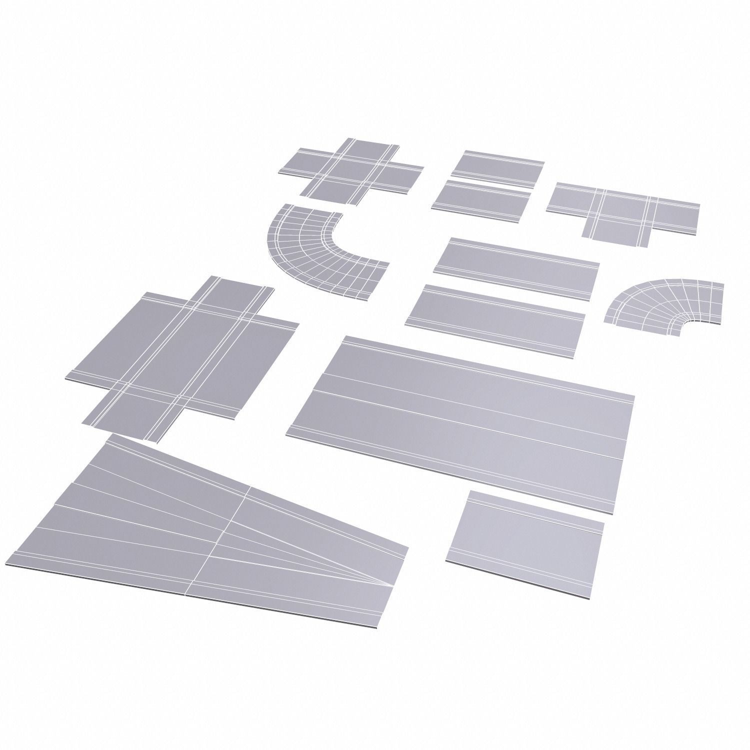 Road Pack Low-poly 3D model_28