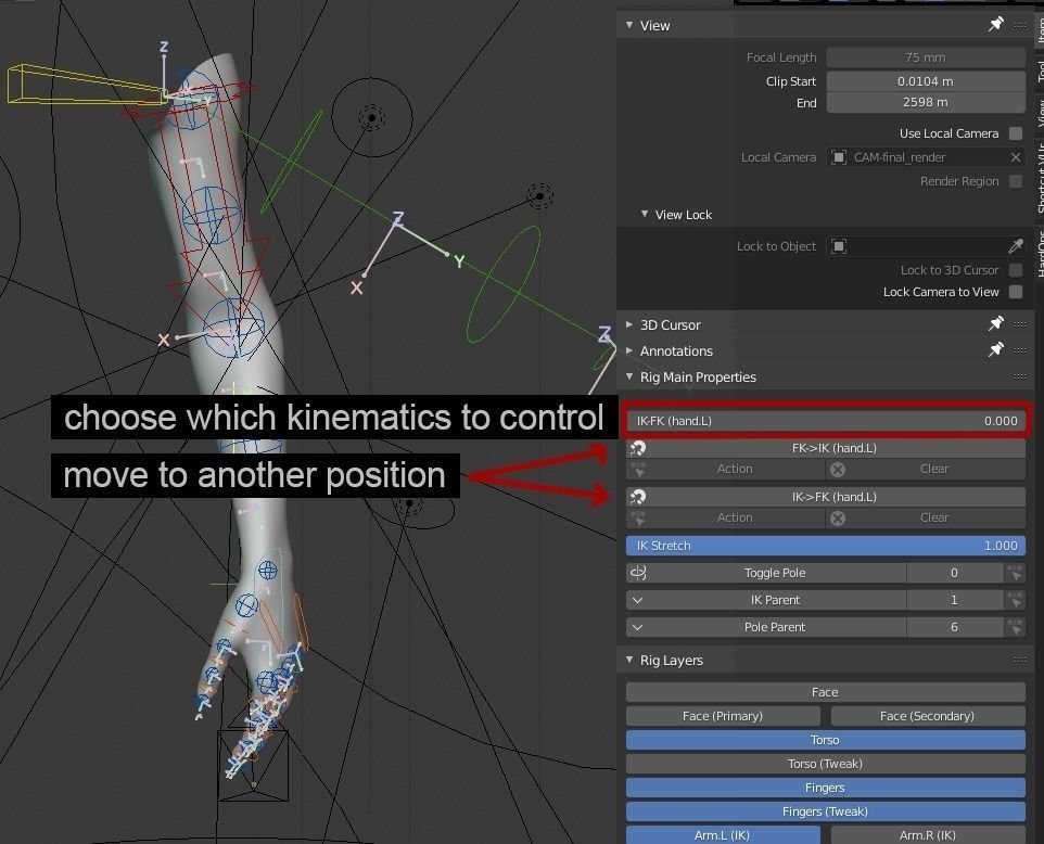 FPS dark skin hand 3D model_19