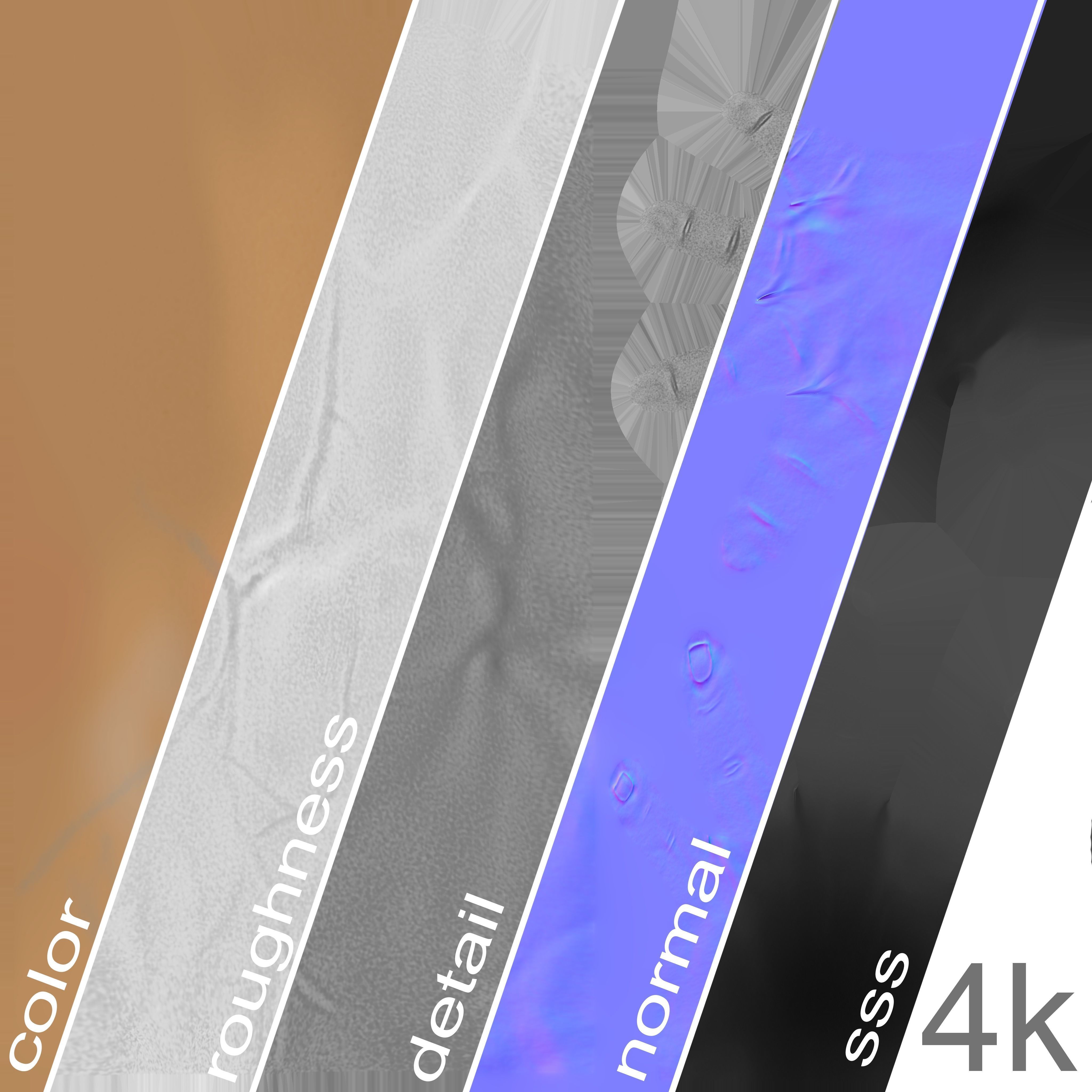 FPS dark skin hand 3D model_21