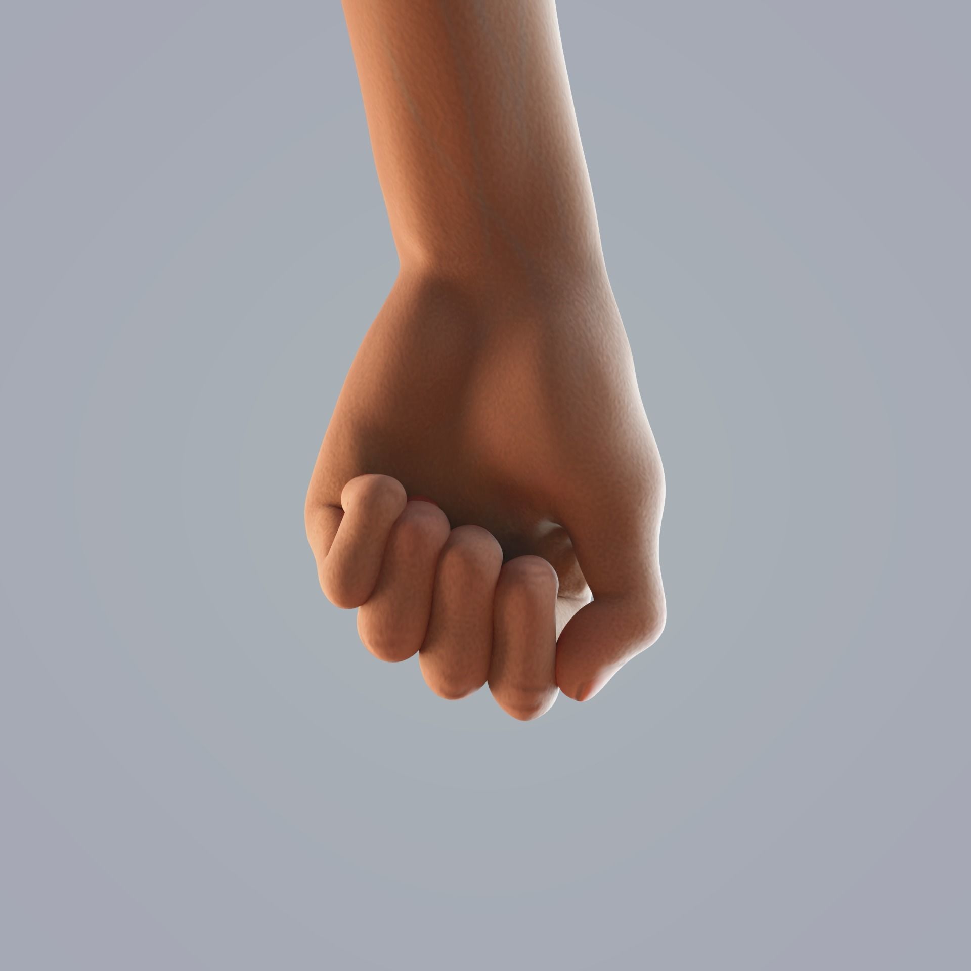 FPS dark skin hand 3D model_3