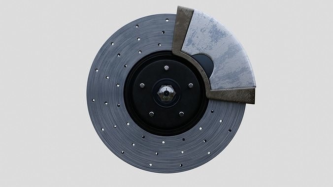 Car Brake Disc and Caliper 3D model