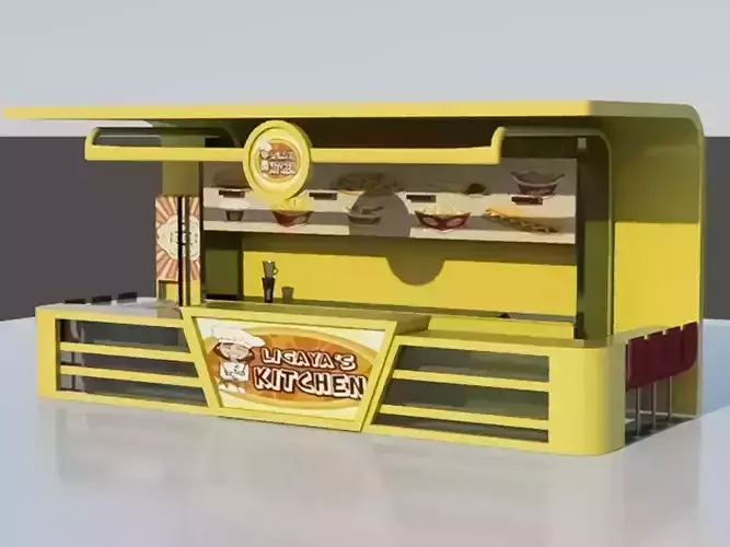 Food stall using 3ds Max