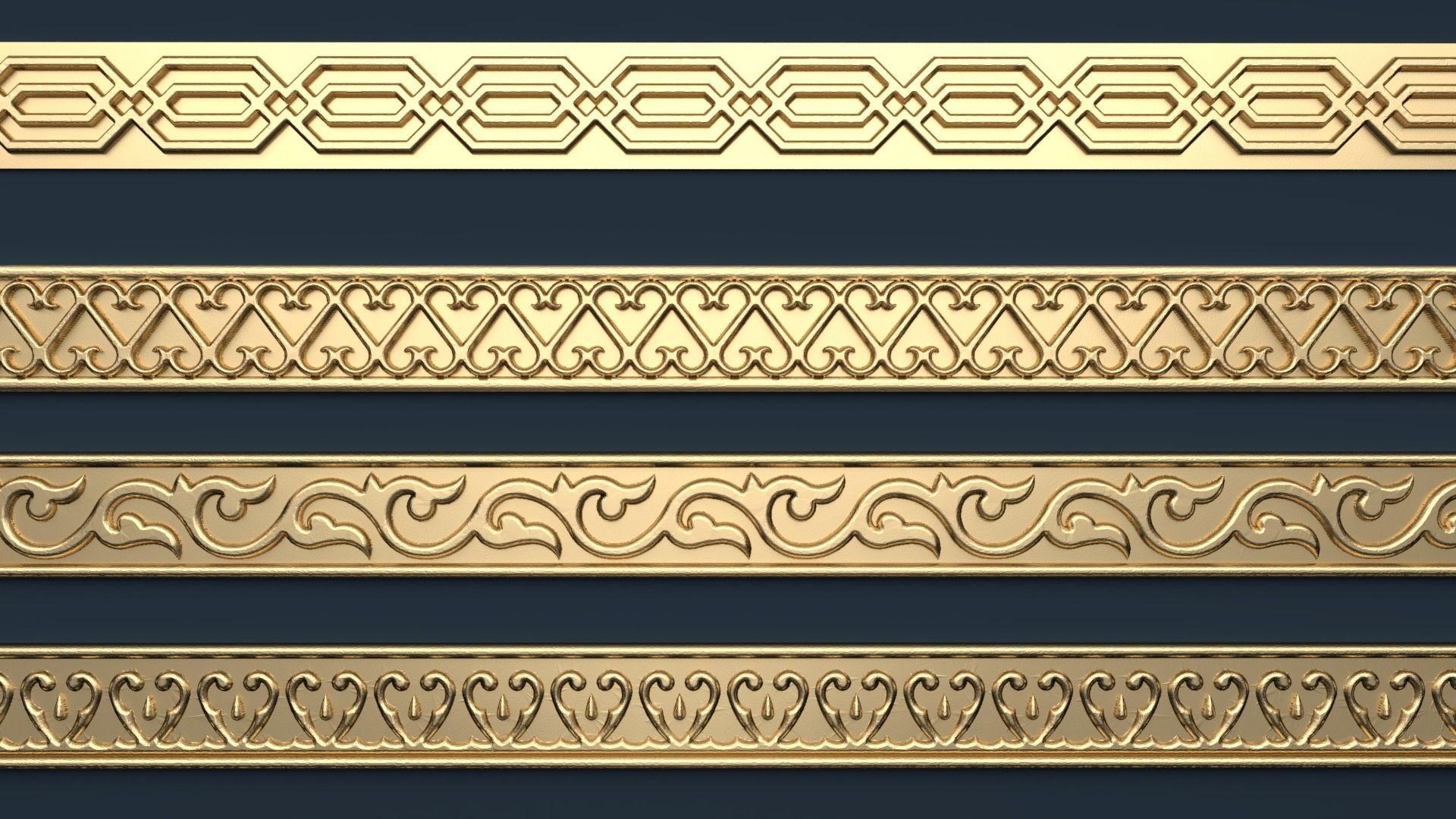 8 Decorative Onlays Collection 3D model 3D model_1