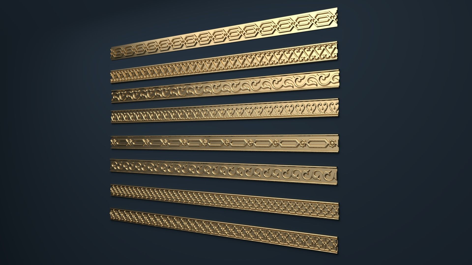 8 Decorative Onlays Collection 3D model 3D model_3