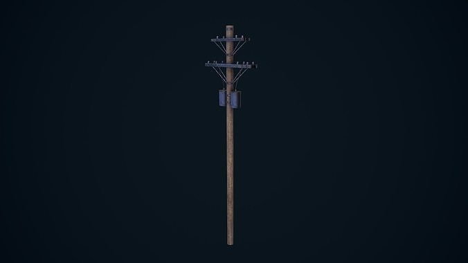 Power Pole Low-poly 3D model