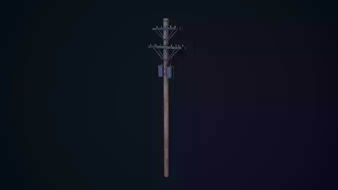 Power Pole Low-poly 3D model