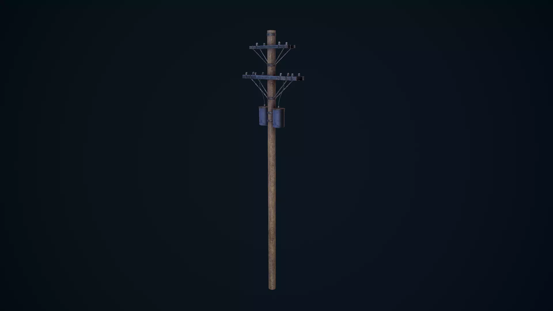 Power Pole Low-poly 3D model_0