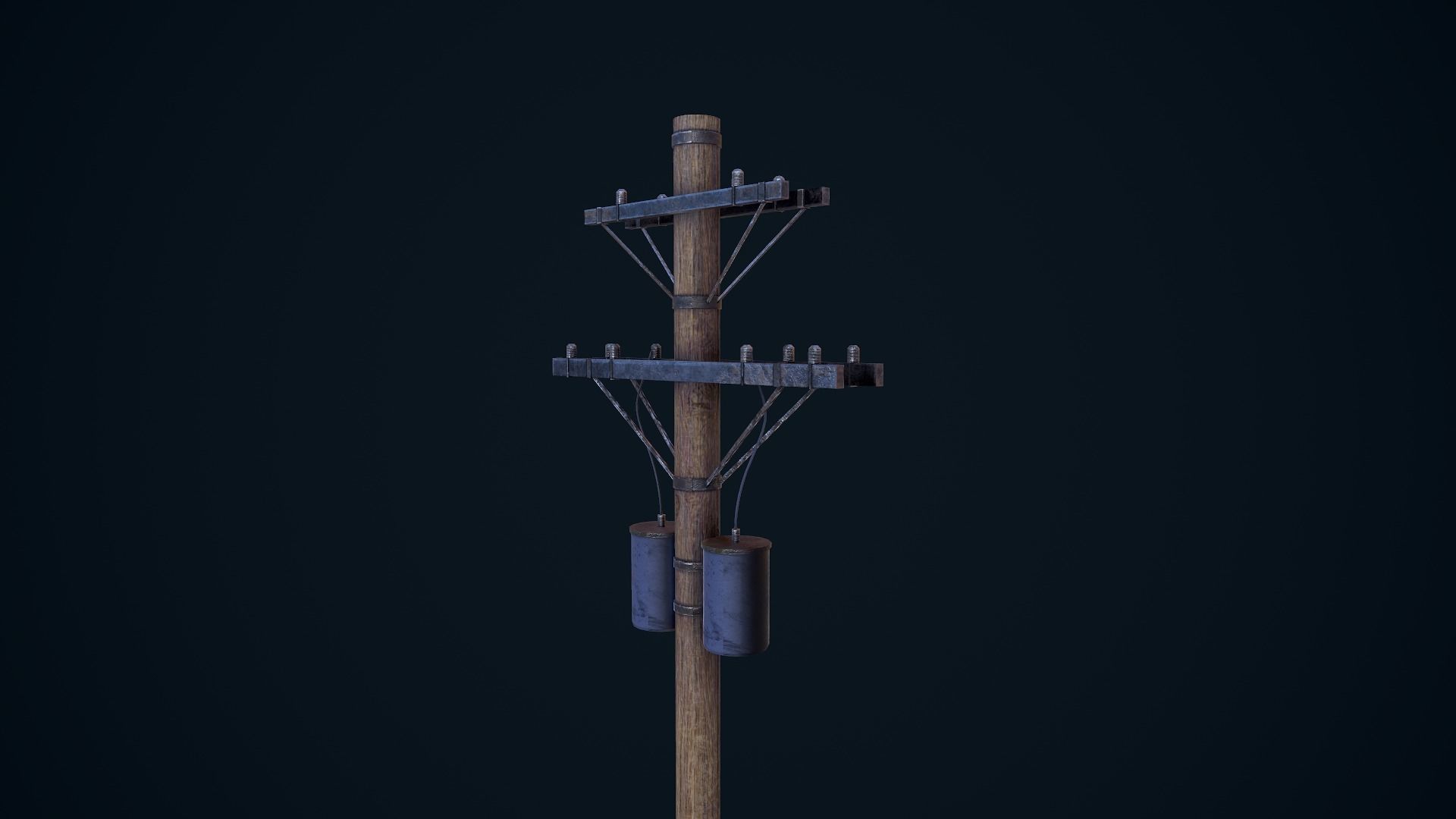 Power Pole Low-poly 3D model_2