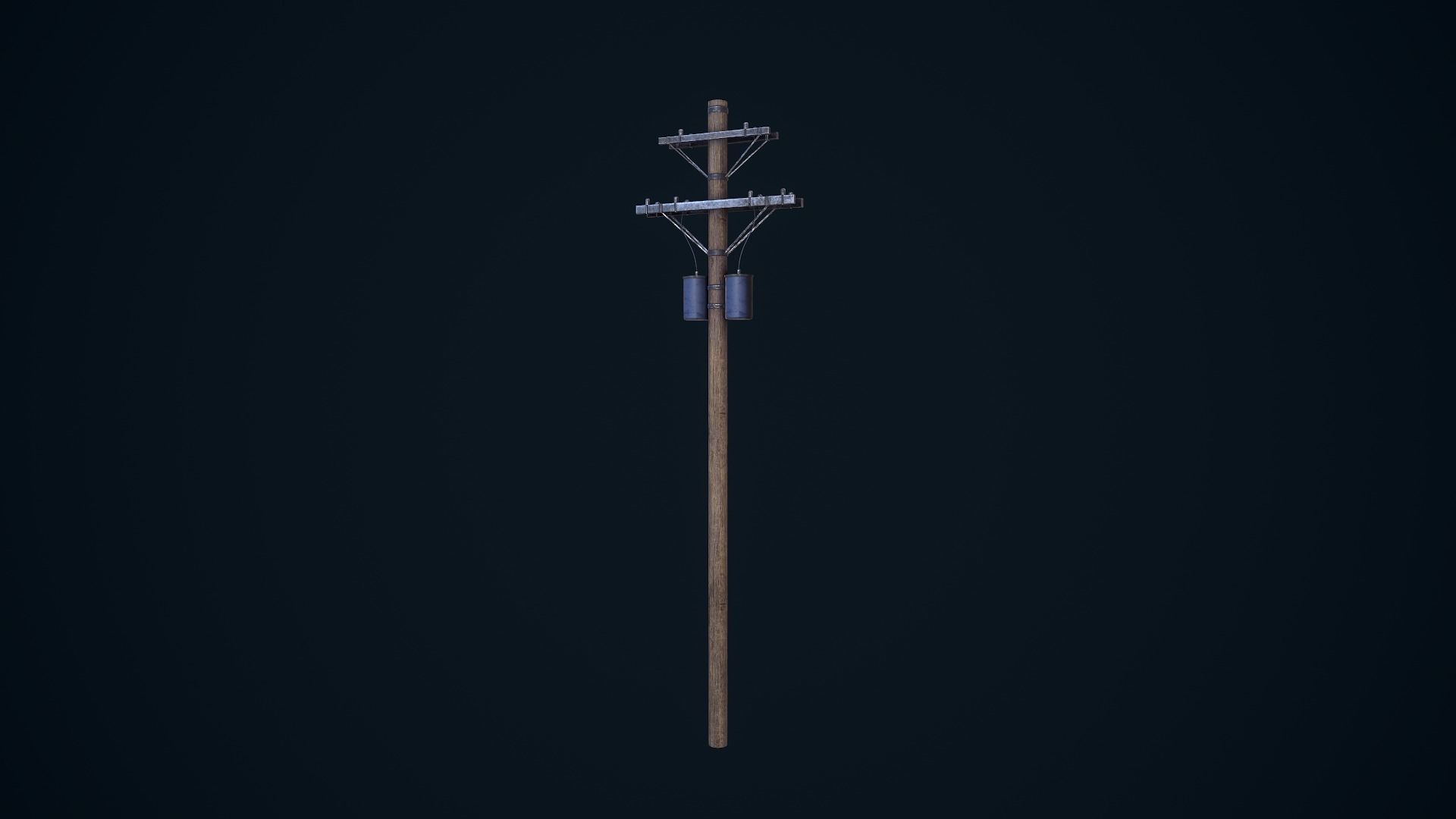 Power Pole Low-poly 3D model_12